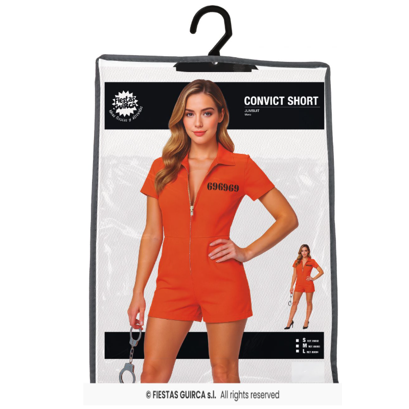 Disfraz Prisionera De Alta Seguridad Talla L