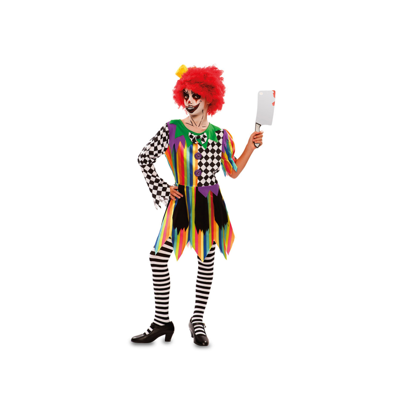 Disfraz Payasa Siniestra 5-6 Años