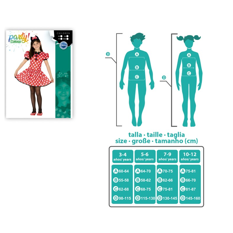 Disfraz Ratoncita Infantil Talla 5-6 Años