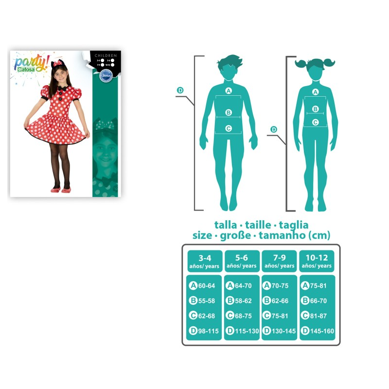 Disfraz Ratoncita Infantil Talla 10-12 Años