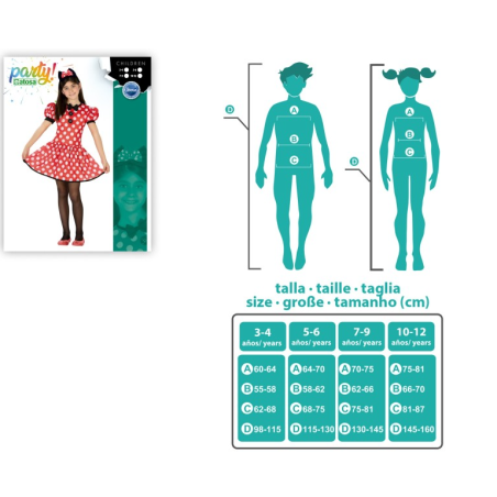 Disfraz Ratoncita Infantil Talla 10-12 Años