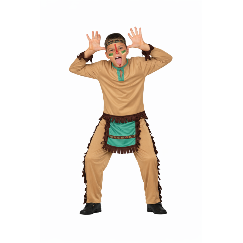 Disfraz Indio Tribal Infantil Talla 7-9 Años