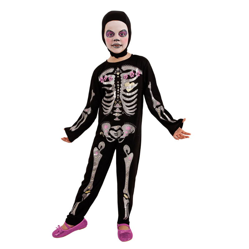 Disfraz Esqueletita Purpurina 8-10 Años