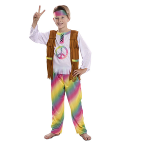 Disfraz Hippie Arcoíris 5-6 Años