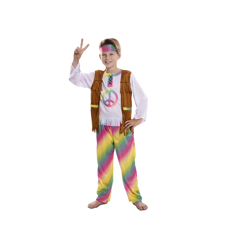 Disfraz Hippie Arcoíris 5-6 Años