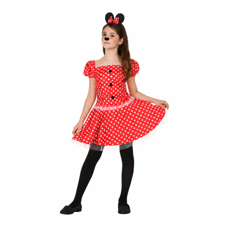 Disfraz Ratoncita De Lunares Talla 10-12 Años De Atosa