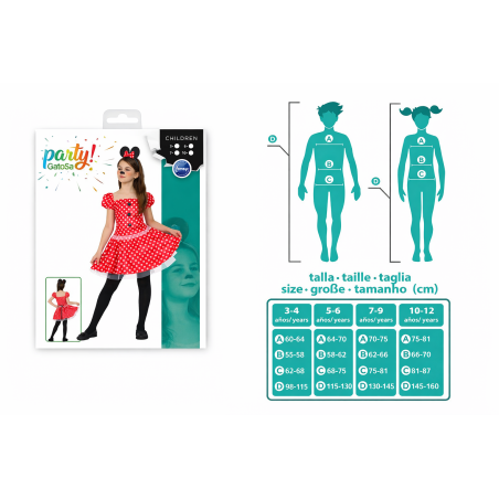 Disfraz Ratoncita De Lunares Talla 10-12 Años