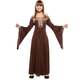 Disfraz Dama Medieval Marron 5-6 Años