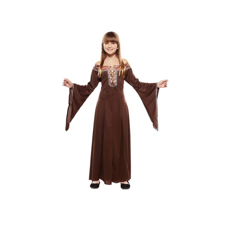 Disfraz Dama Medieval Marron 5-6 Años