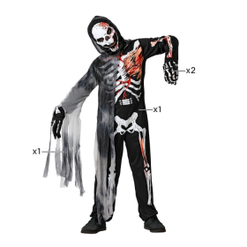 Disfraz Esqueleto Zombie Talla 10-12 Años De Atosa 2