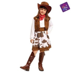 Disfraz Vaquera Blanco Y Marrón 5-6 Años