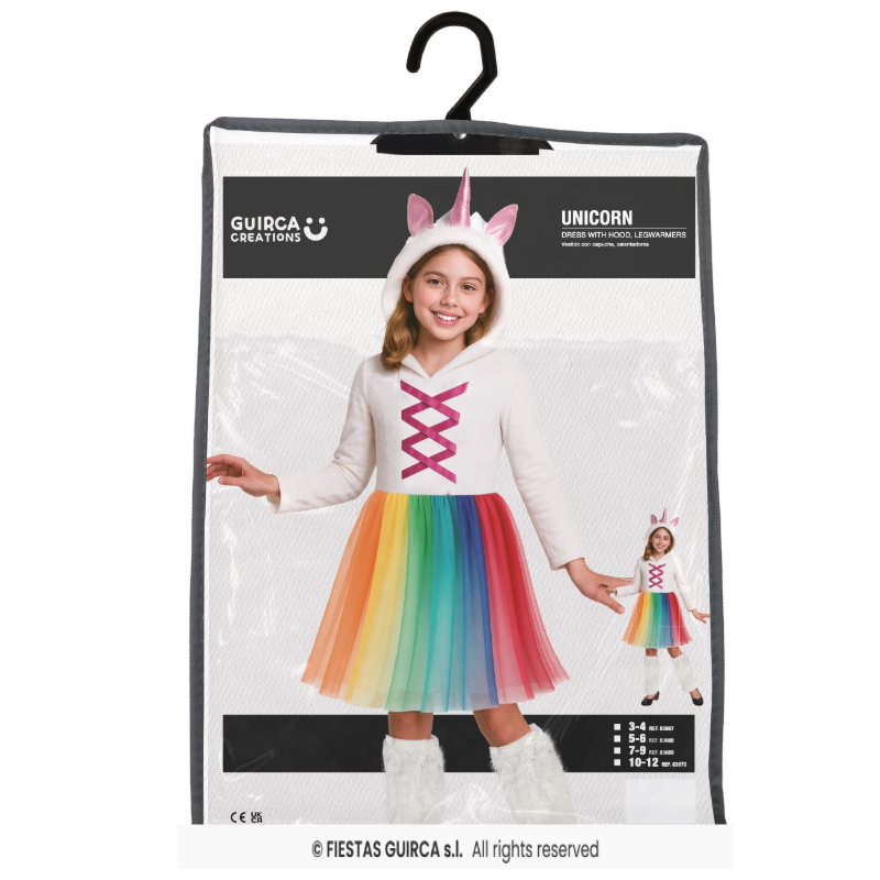 Disfraz Unicornio Fantasía Infantil Talla 10-12 Años