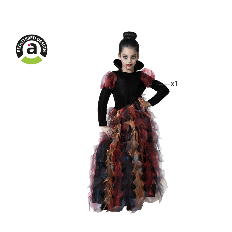 Disfraz Vampiresa Del Castillo Oscuro Talla 3-4 Años