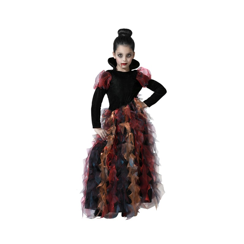 Disfraz Vampiresa Del Castillo Oscuro Talla 7-9 Años De Atosa