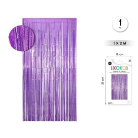 Cortina De Flecos 1x2 m Láser Morado 2