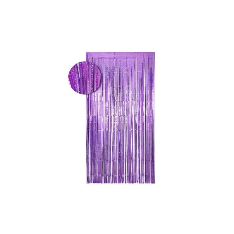 Cortina De Flecos 1x2 m Láser Morado
