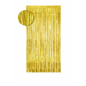 Cortina De Flecos 1x2 m Láser Oro