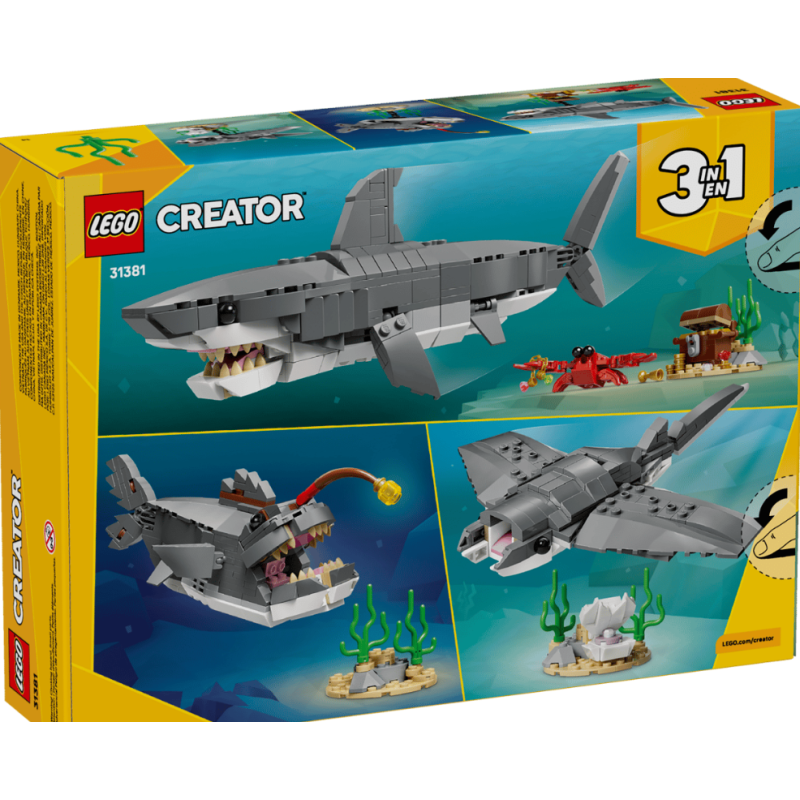 LEGO Creator Feroz Tiburón Con Cofre Del Tesoro 31381