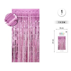 Cortina De Flecos 1x2 m Rosa 2