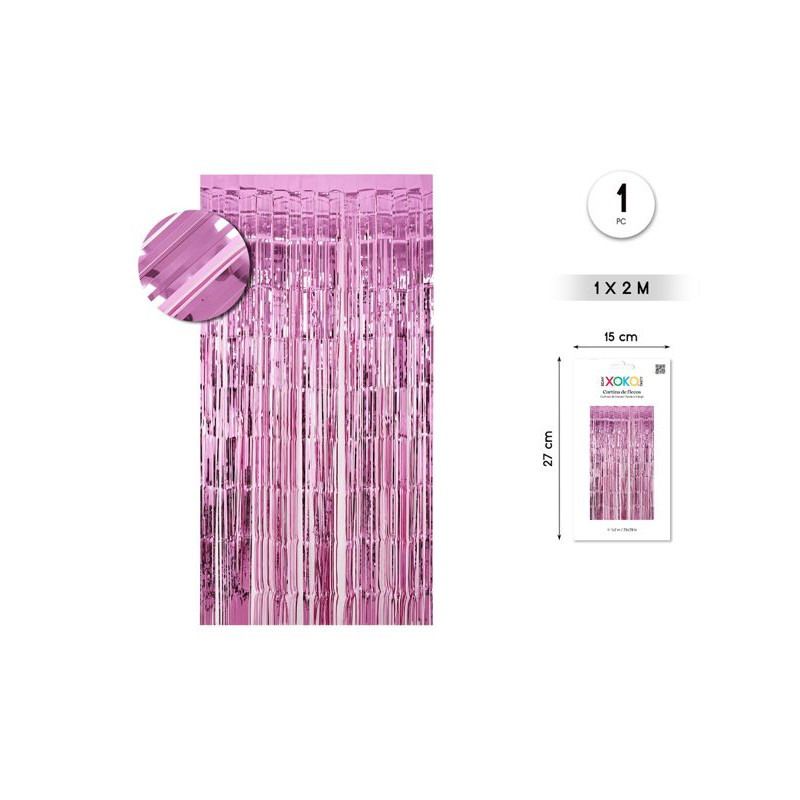 Cortina De Flecos 1x2 m Rosa