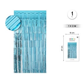 Cortina De Flecos 1x2 m Turquesa 2