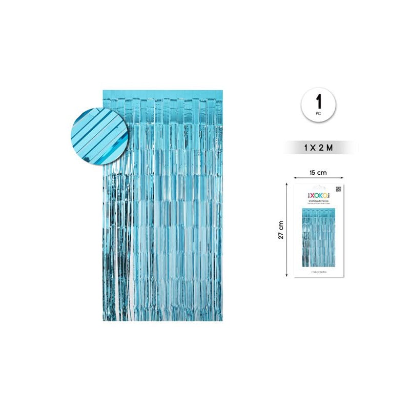 Cortina De Flecos 1x2 m Turquesa