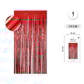 Cortina De Flecos 1x2 m Roja 2