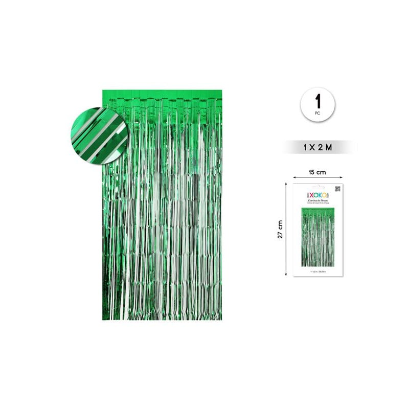 Cortina De Flecos 1x2 m Verde