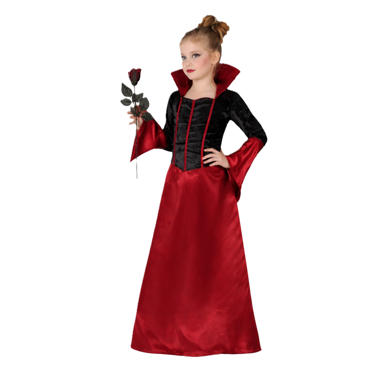 Disfraz Vampiresa Eclipse Rojo Talla 10-12 Años De Atosa