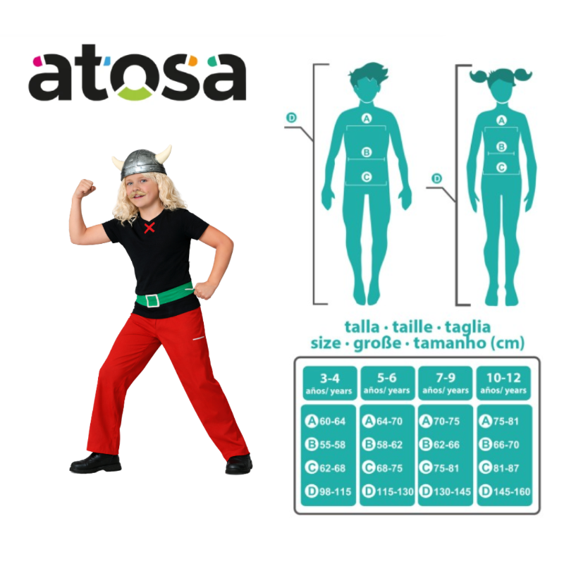 Disfraz Astérix el Galo Talla 3-4 Años