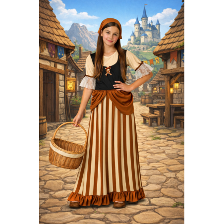 Disfraz Mesonera Infantil Talla 10-12 Años