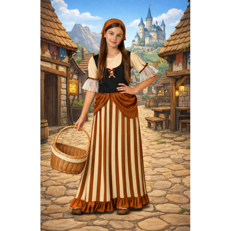 Disfraz Mesonera Infantil Talla 7-9 Años