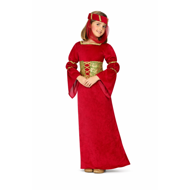 Disfraz Dama Medieval Del Reino Talla 3-4 Años