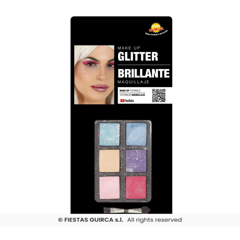 Set 6 Colores Sombra Con Glitter
