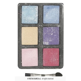 Set 6 Colores Sombra Con Glitter 2