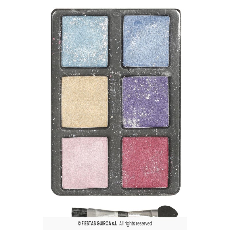 Set 6 Colores Sombra Con Glitter