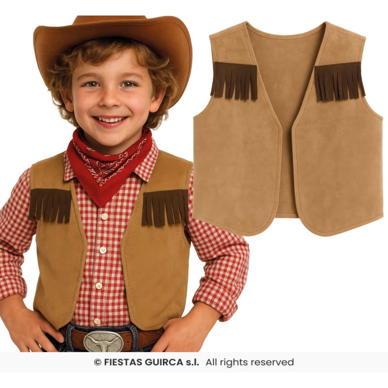 Chaleco Vaquero Indio Infantil