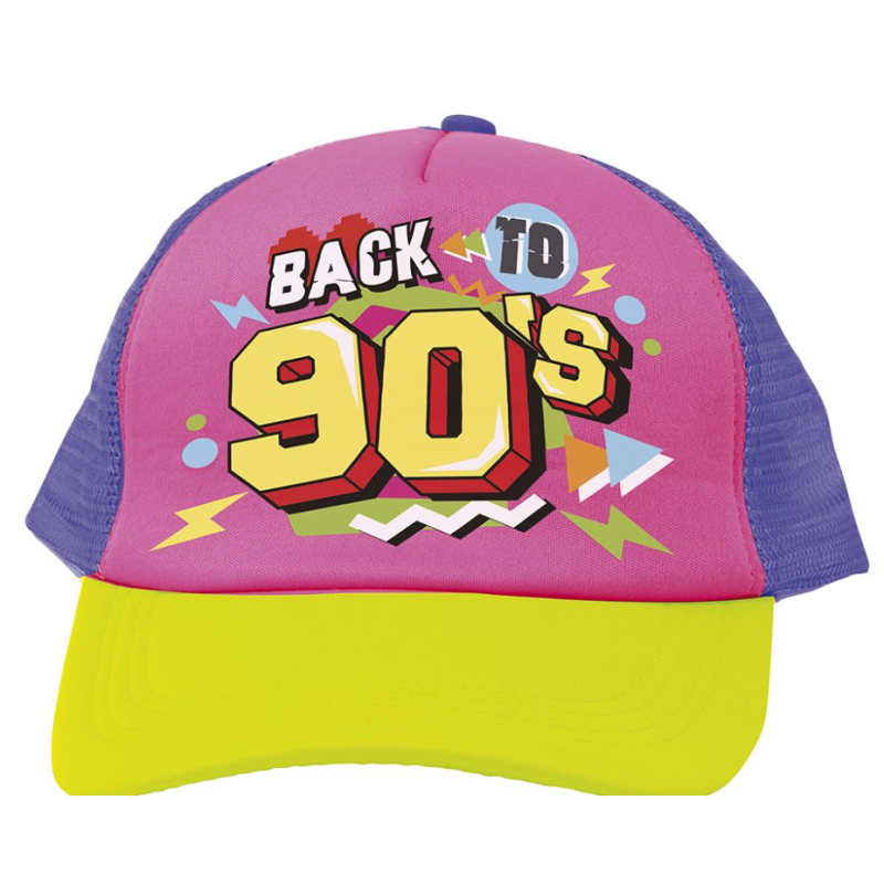 Set Accesorios Años 90 Gorra y Riñonera Neón