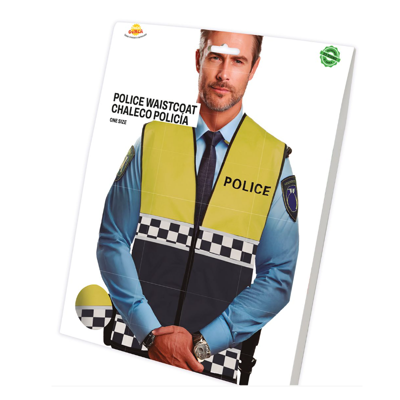Chaleco Policía Amarillo Adulto