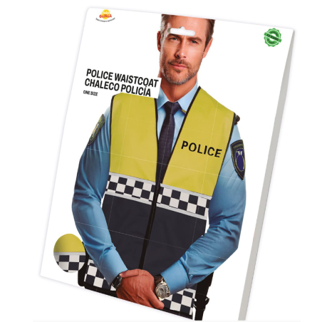 Chaleco Policía Amarillo Adulto