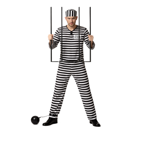 Disfraz Preso De Alta Seguridad Talla XS-S