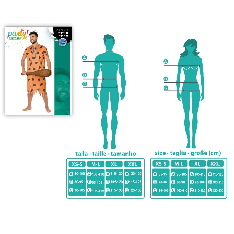 Disfraz Pedro Picapiedra Adulto Talla M-L