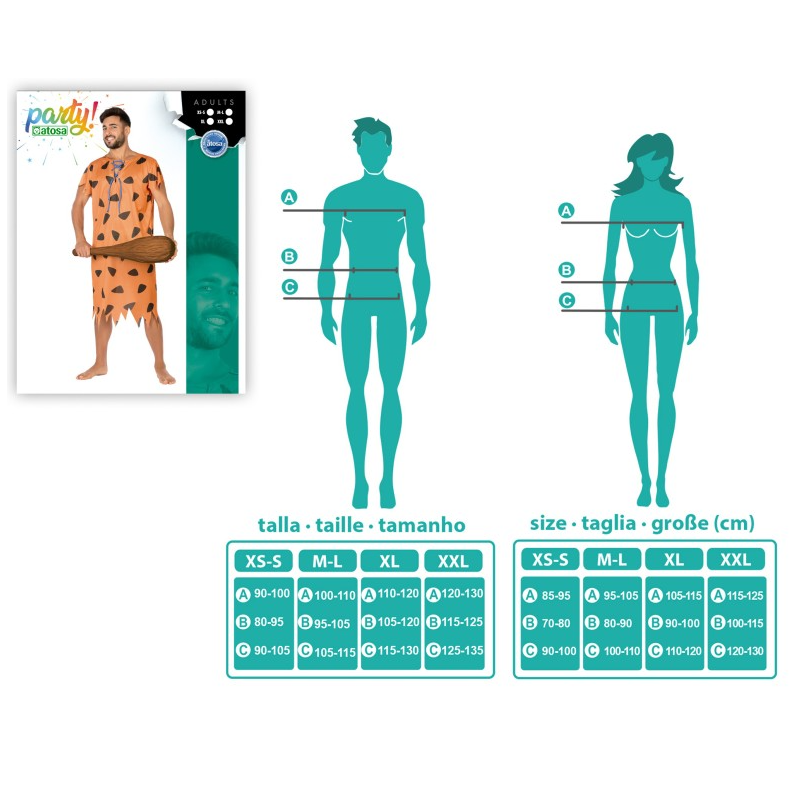 Disfraz Pedro Picapiedra Adulto Talla XS-S