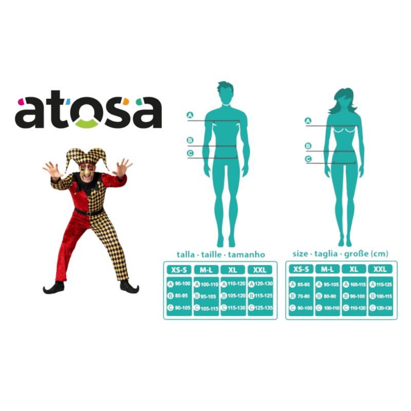 Disfraz Arlequín Del Caos Talla XS-S