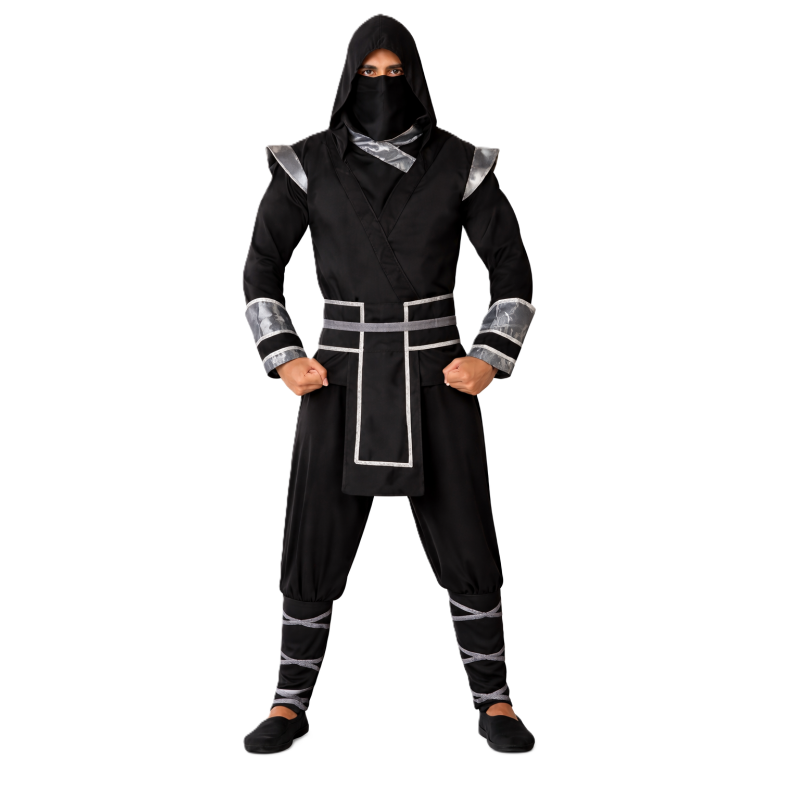 Disfraz Ninja Sombra Plateada Talla M-L De Atosa