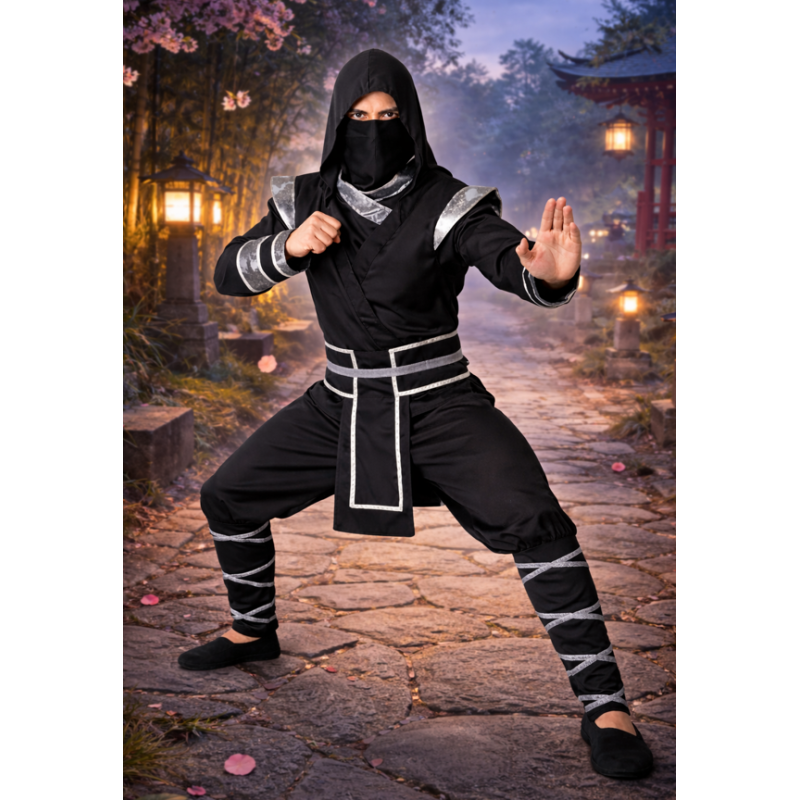 Disfraz Ninja Sombra Plateada Talla M-L