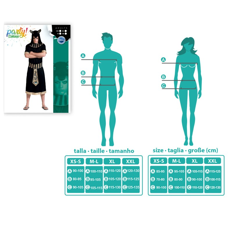 Disfraz Egipcio Guardián Del Nilo Talla M-L