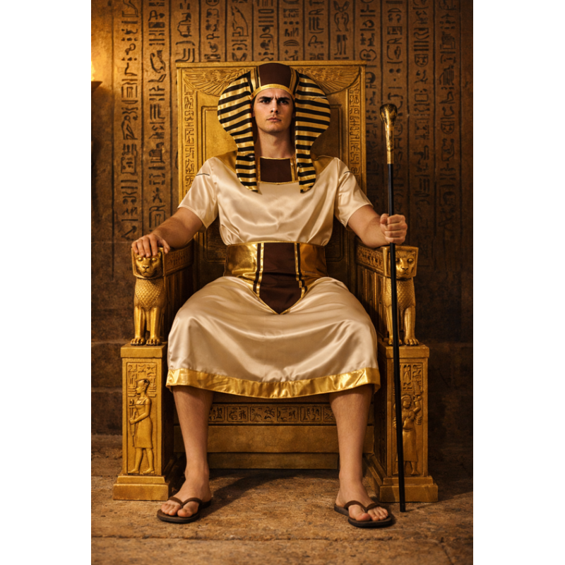 Disfraz Faraón Egipcio Del Nilo Talla M-L