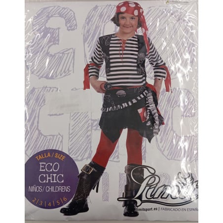 Disfraz Pirata Marinera T.4 (7-9 Años)