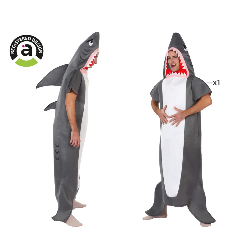 Disfraz De Tiburón Adulto Talla M-L